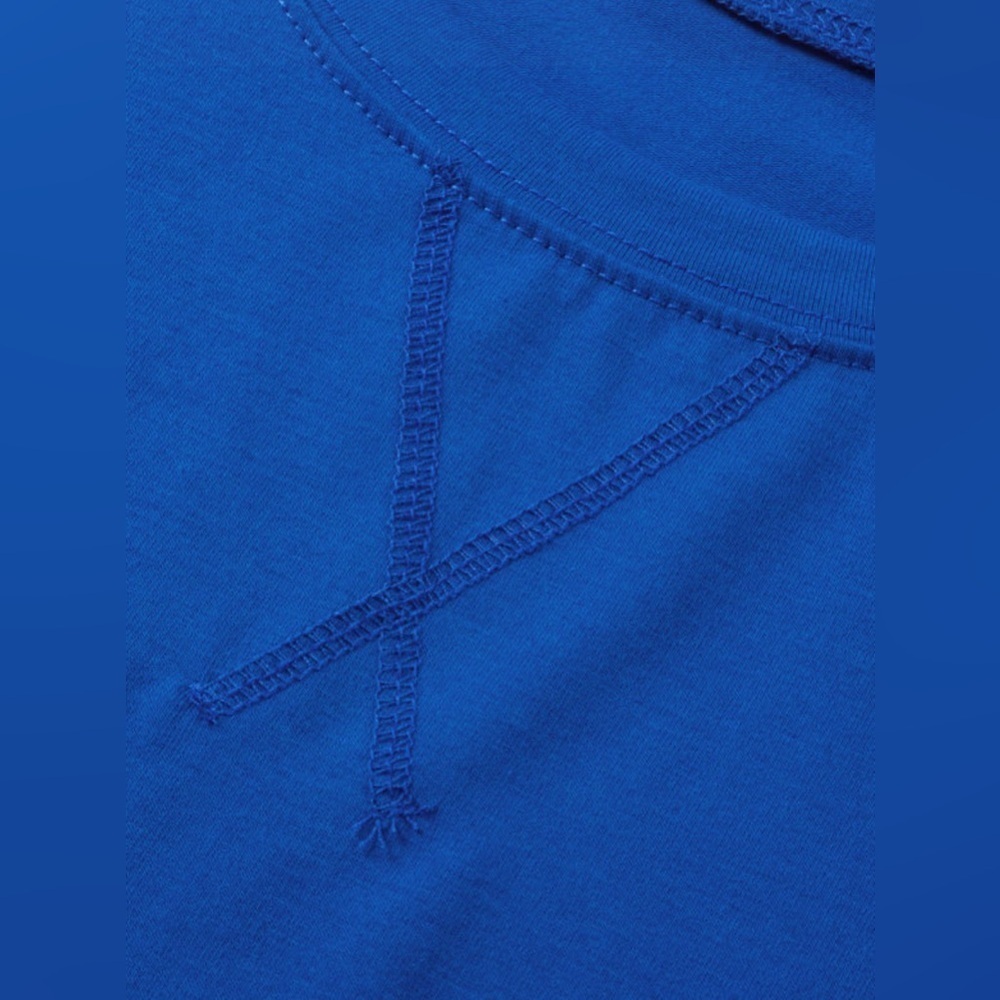 Blue Longline Side Slit Drop Shoulder Women's Top - Picture 8 of 8